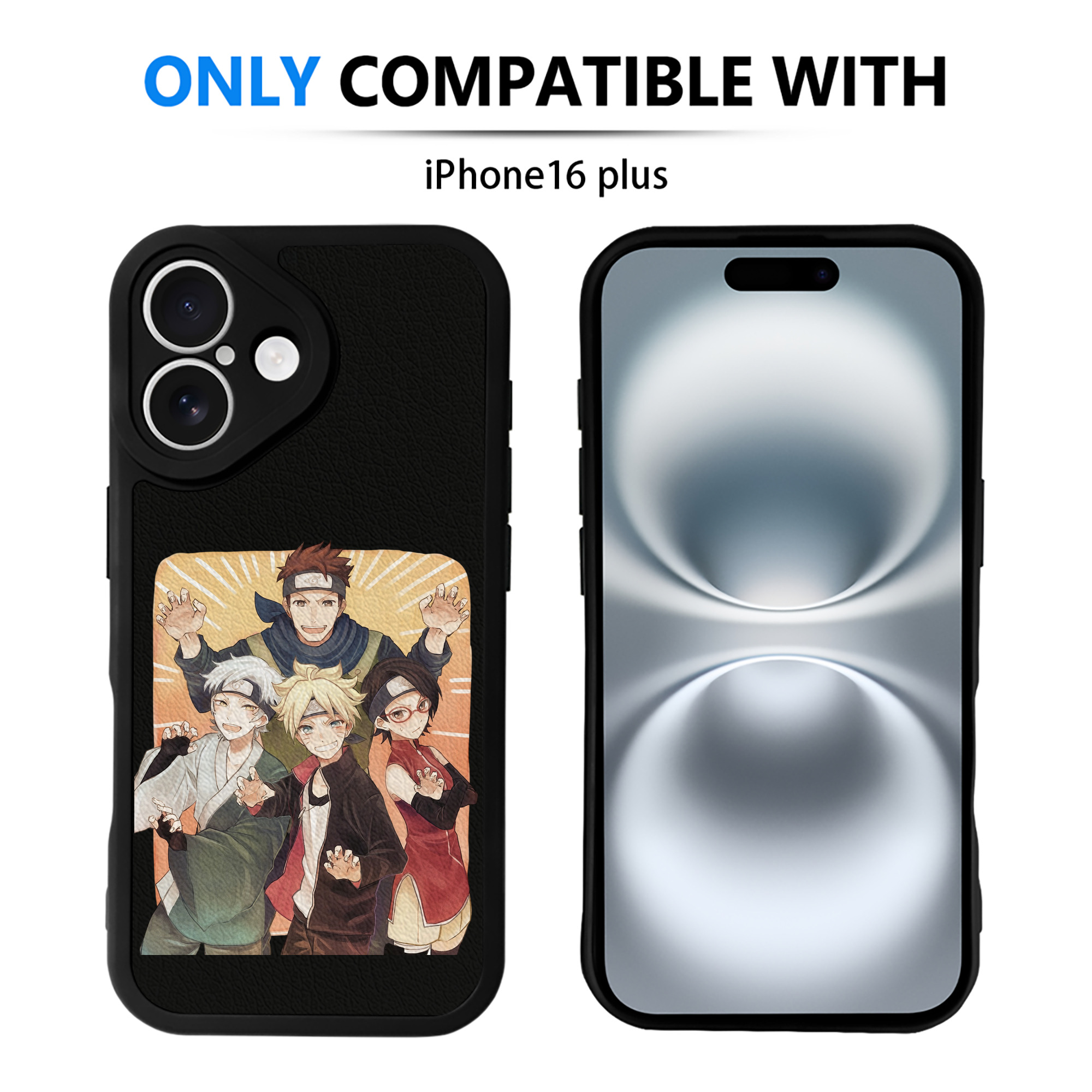 （画像用） NARUTO -ナルト- うちは サラダ Uchiha Sarada 【iPhone 16シリーズ対応】シリコンスマホケース（レザー調） 材質：シリコン